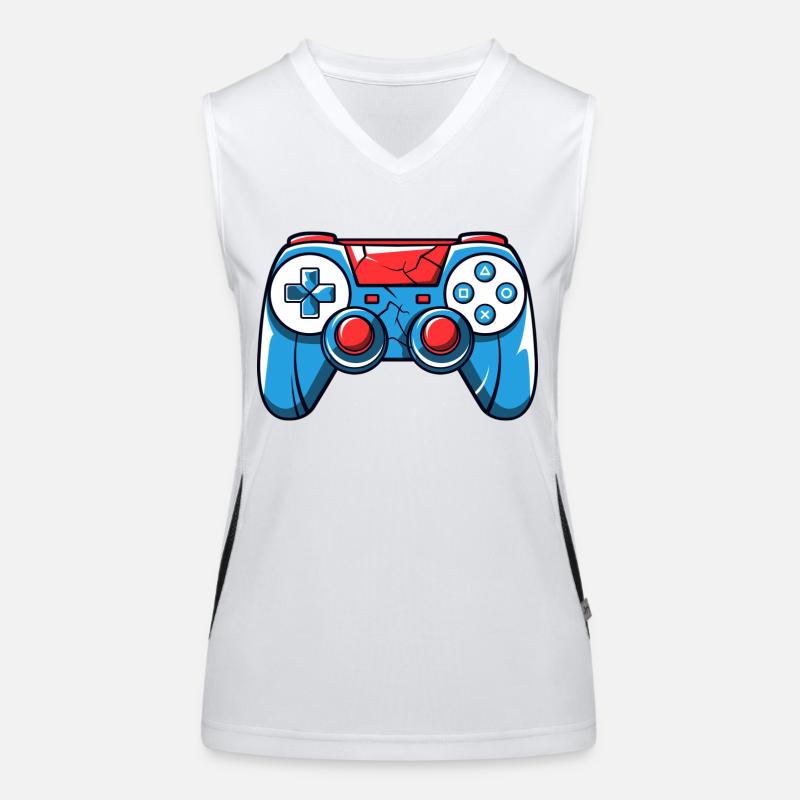 Gamer Controller Logo Women's Functional Contrast Tank Top