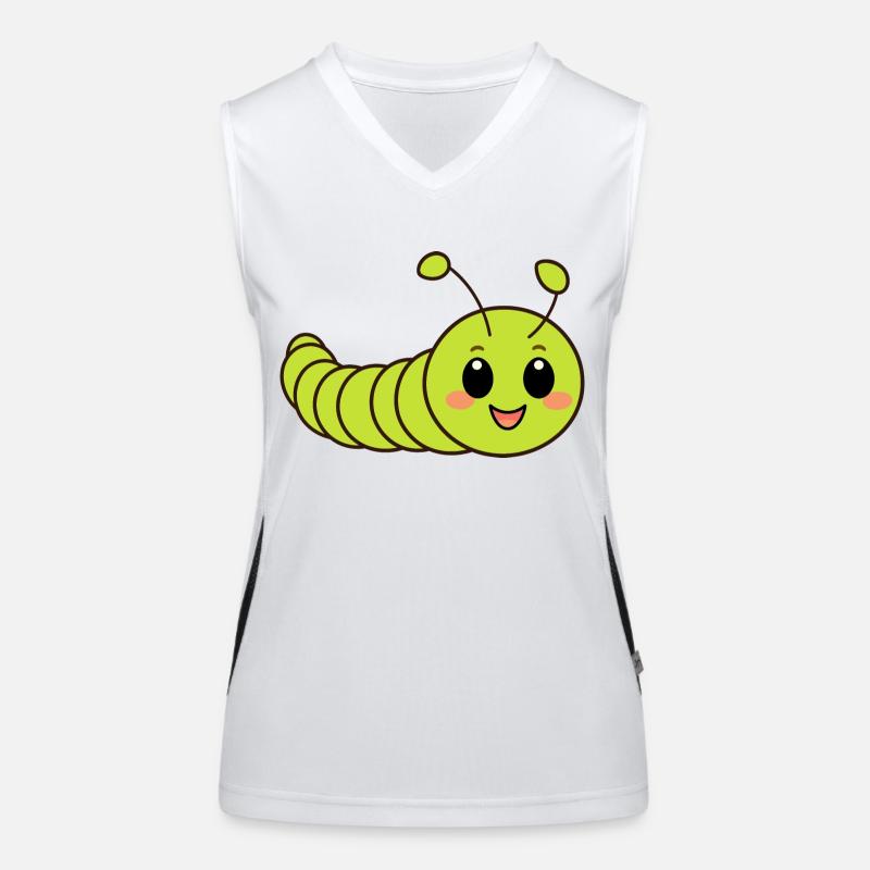 Chenilles insecte Amour petite chenille Débardeur respirant contrasté Femme