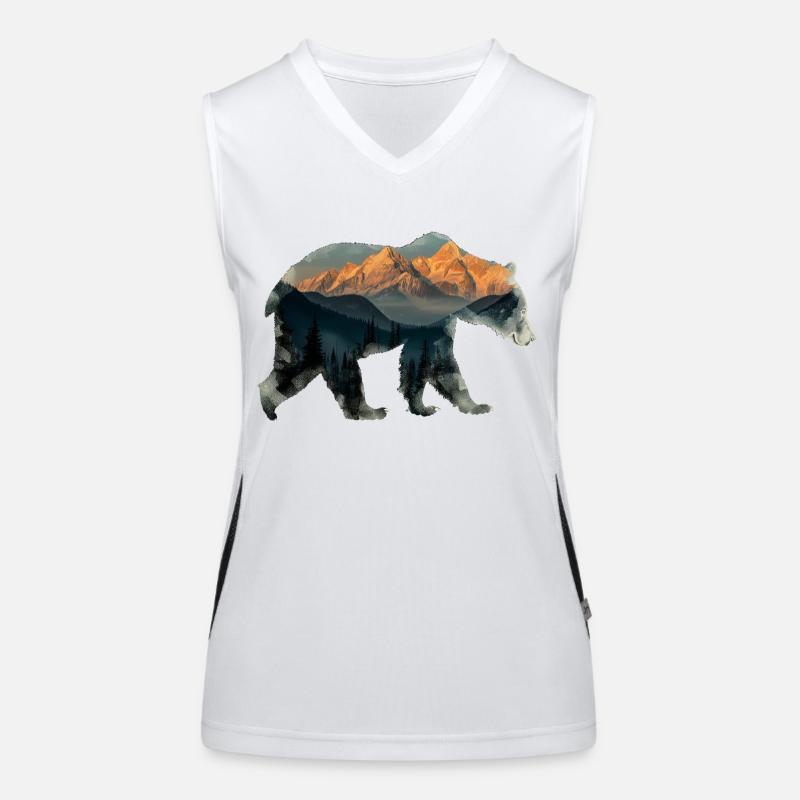 Berg der Bären Funktionelles Kontrast-Tank Top für Frauen
