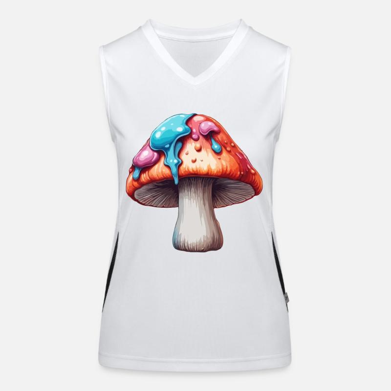 Mushroom / Mushroom / Meadow / Forest / Goa / Psy Women's Functional Contrast Tank Top