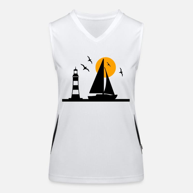 Segeln Funktionelles Kontrast-Tank Top für Frauen
