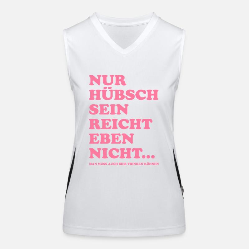 Nur hübsch sein reicht nicht - Bier trinken Funktionelles Kontrast-Tank Top für Frauen