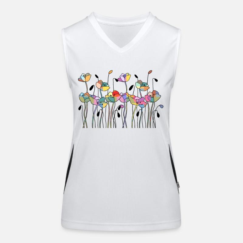 Blumen Funktionelles Kontrast-Tank Top für Frauen