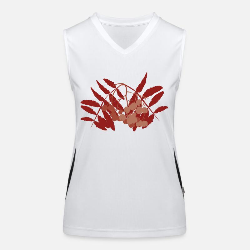 Abstrakte Vogelbeere Funktionelles Kontrast-Tank Top für Frauen
