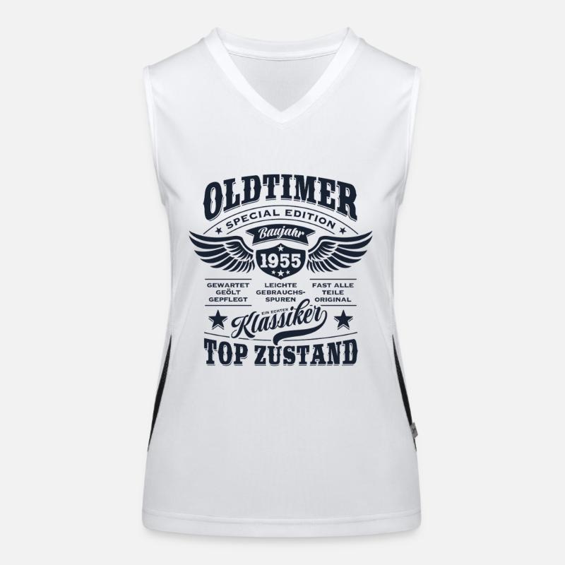 Oldtimer Baujahr 1955 - Geburtstag - Geschenk Funktionelles Kontrast-Tank Top für Frauen