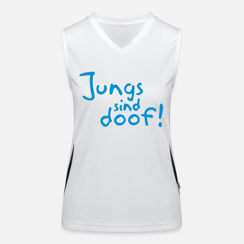 Jungs sind doof! Funktionelles Kontrast-Tank Top für Frauen