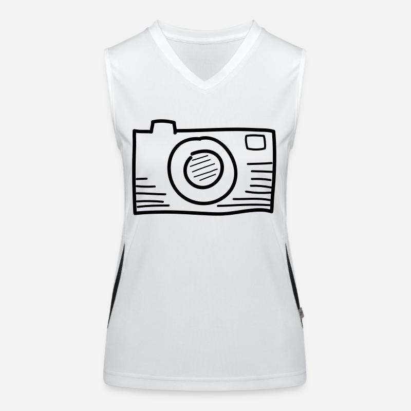 Kamera Funktionelles Kontrast-Tank Top für Frauen