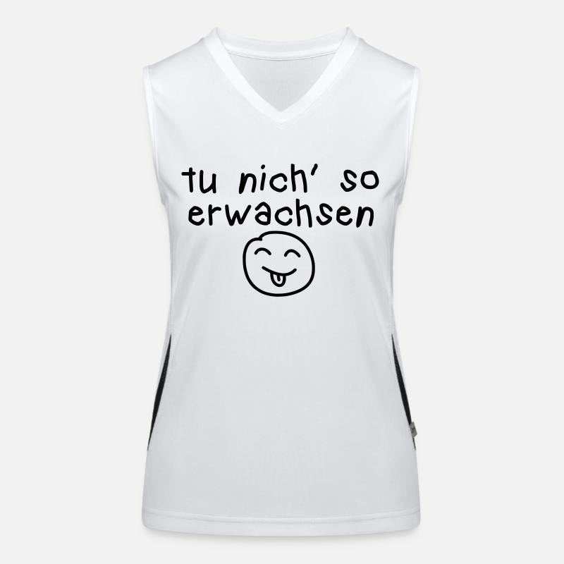 tu nich so erwachsen Funktionelles Kontrast-Tank Top für Frauen