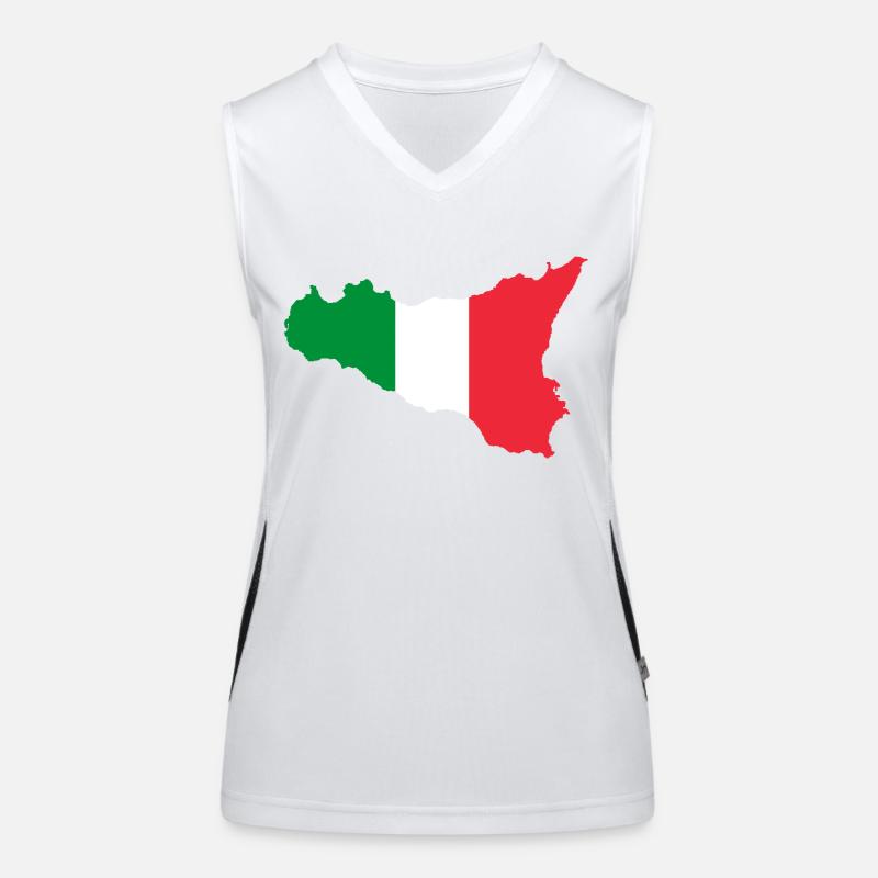 Sicile couleurs classique Débardeur respirant contrasté Femme