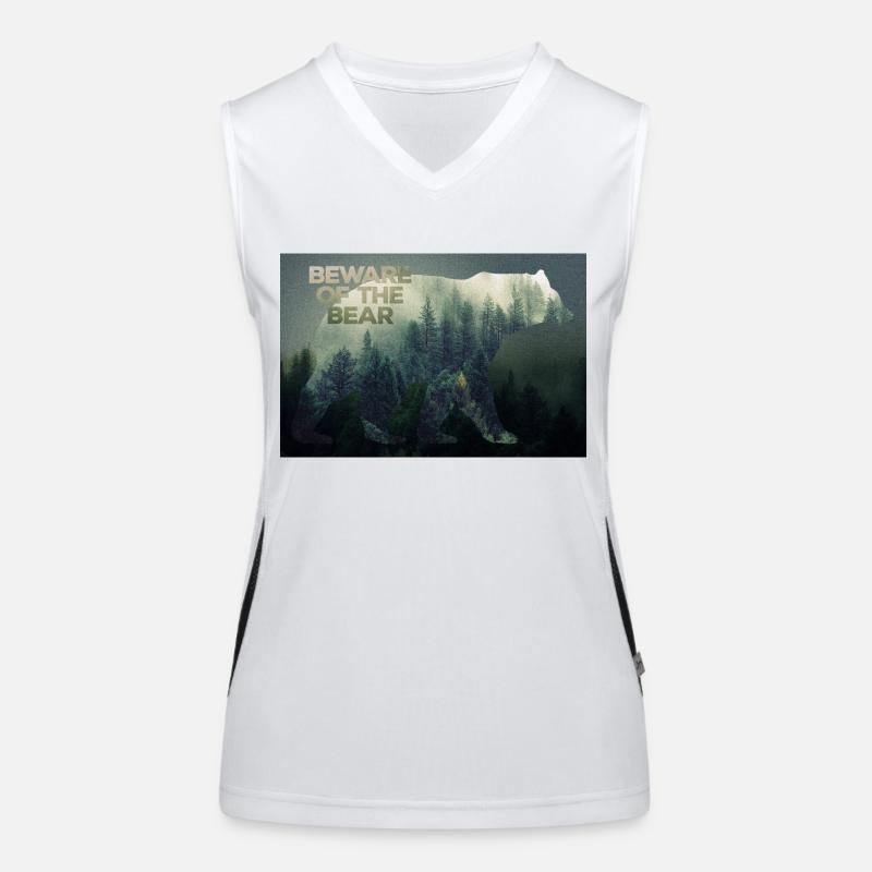 Wilderness Bears poster Women's Functional Contrast Tank Top