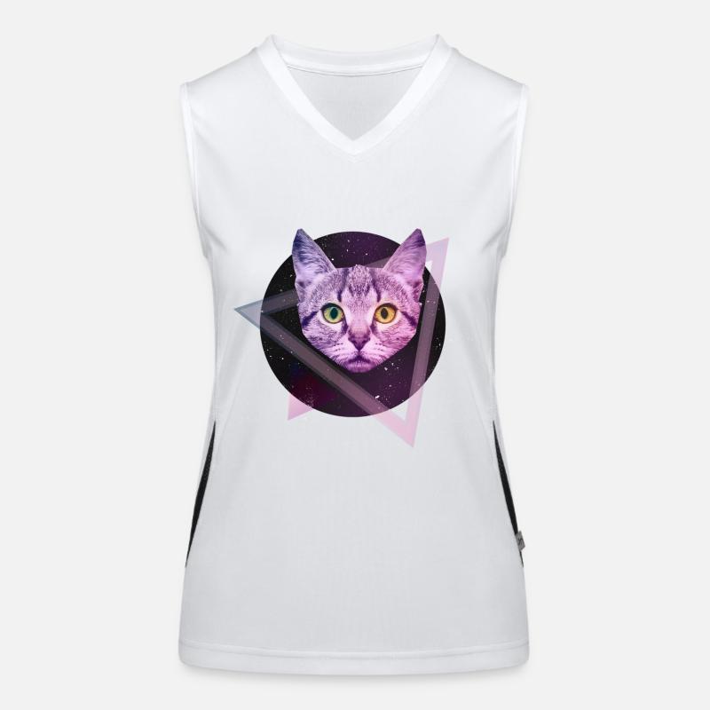 Space cat Women's Functional Contrast Tank Top