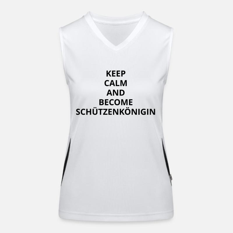KEEP CALM AND BECOME SCHÜTZENKÖNIGIN Funktionelles Kontrast-Tank Top für Frauen
