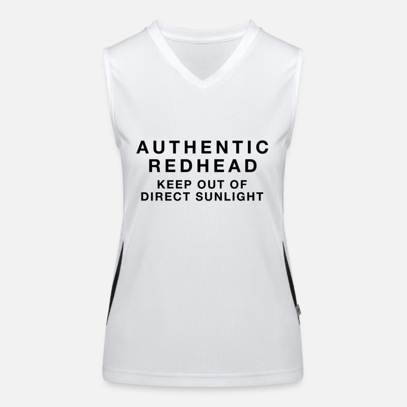 Authentic Redhead - Keep out of direct sun - black Funktionelles Kontrast-Tank Top für Frauen