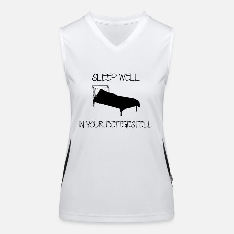 SLEEP WELL - IN YOUR BED FRAME (Black) Women's Functional Contrast Tank Top