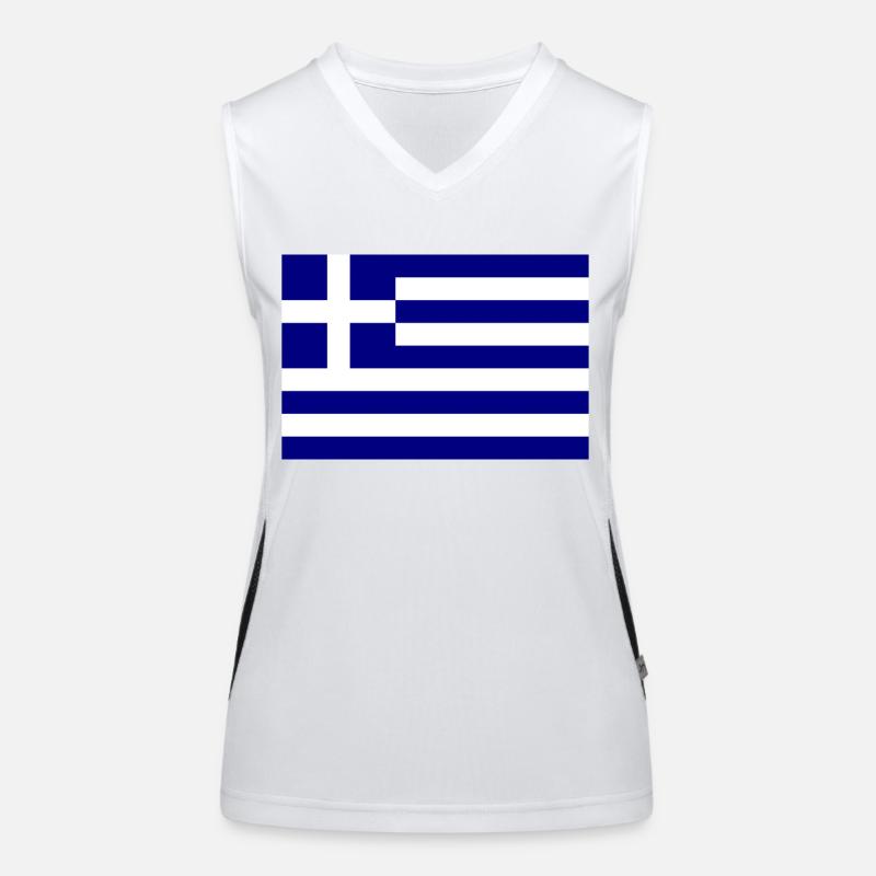 Drapeau de la Grèce Débardeur respirant contrasté Femme