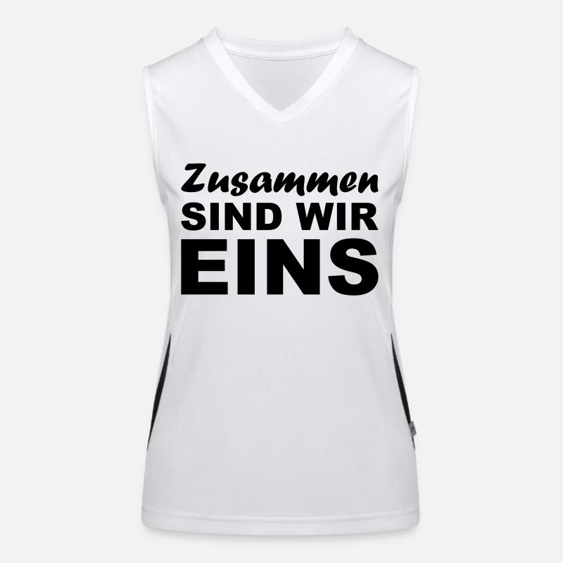 Zusammen sind wir Eins Funktionelles Kontrast-Tank Top für Frauen