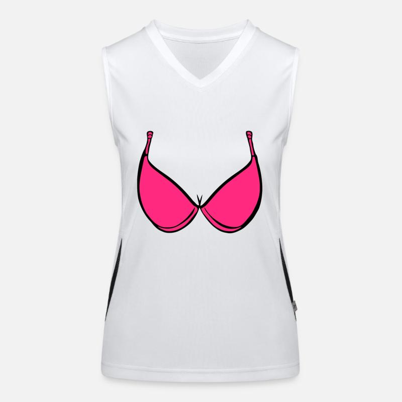 Breasts Bra Pink Women's Functional Contrast Tank Top