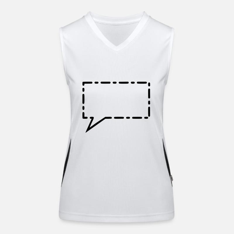 Speech bubble black Women's Functional Contrast Tank Top