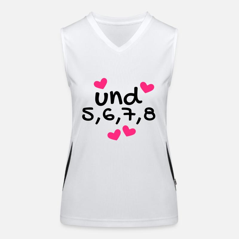 Danse danse cours de danse Rythme Débardeur respirant contrasté Femme