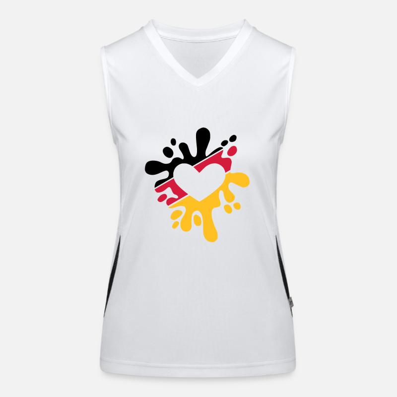 Germany love Women's Functional Contrast Tank Top
