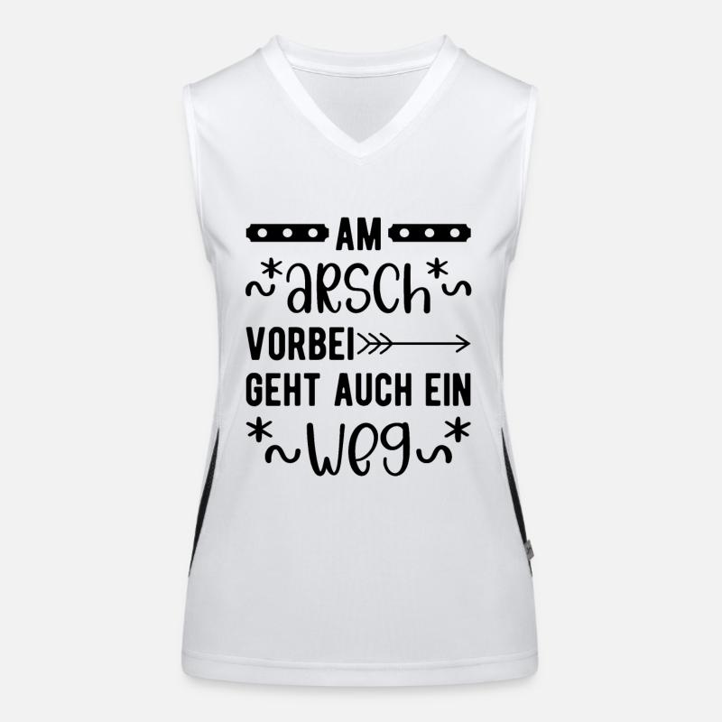 Am Arsch vorbei geht auch ein Weg Funktionelles Kontrast-Tank Top für Frauen