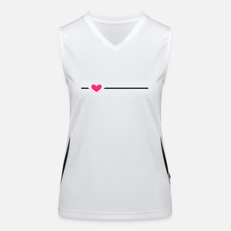 Line Heart Women's Functional Contrast Tank Top