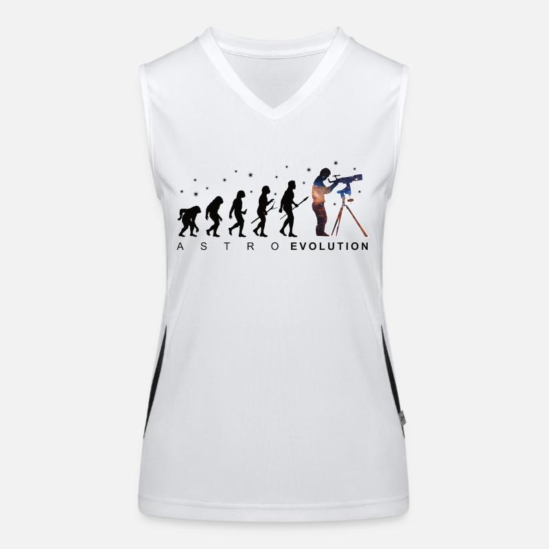 Astronomie Evolution Astrofotografie Geschenk Funktionelles Kontrast-Tank Top für Frauen