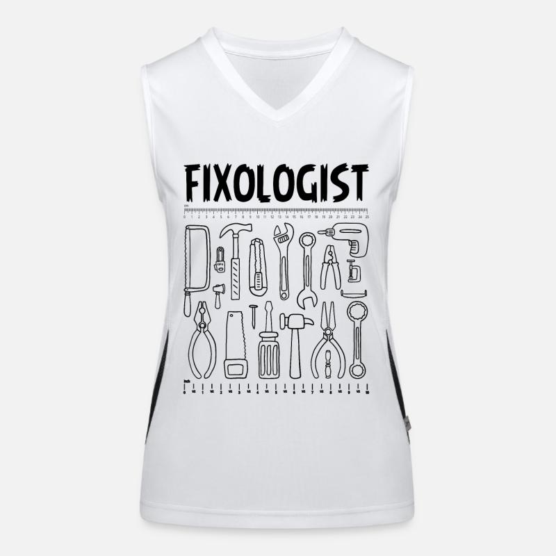 Fixologist Handyman Tools Woodworker Carpenter DIY Women's Functional Contrast Tank Top