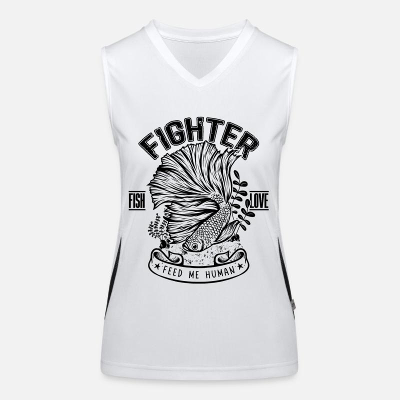 Propriétaire de l'aquarium Betta Fish Keeper Débardeur respirant contrasté Femme