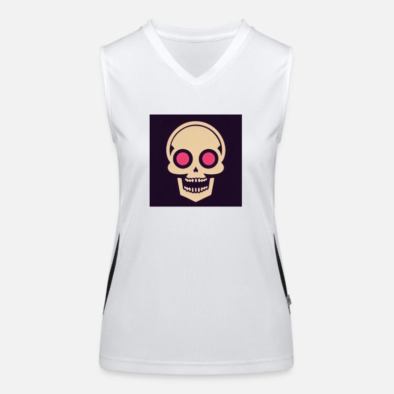 Skull Icon Feuerauge Funktionelles Kontrast-Tank Top für Frauen