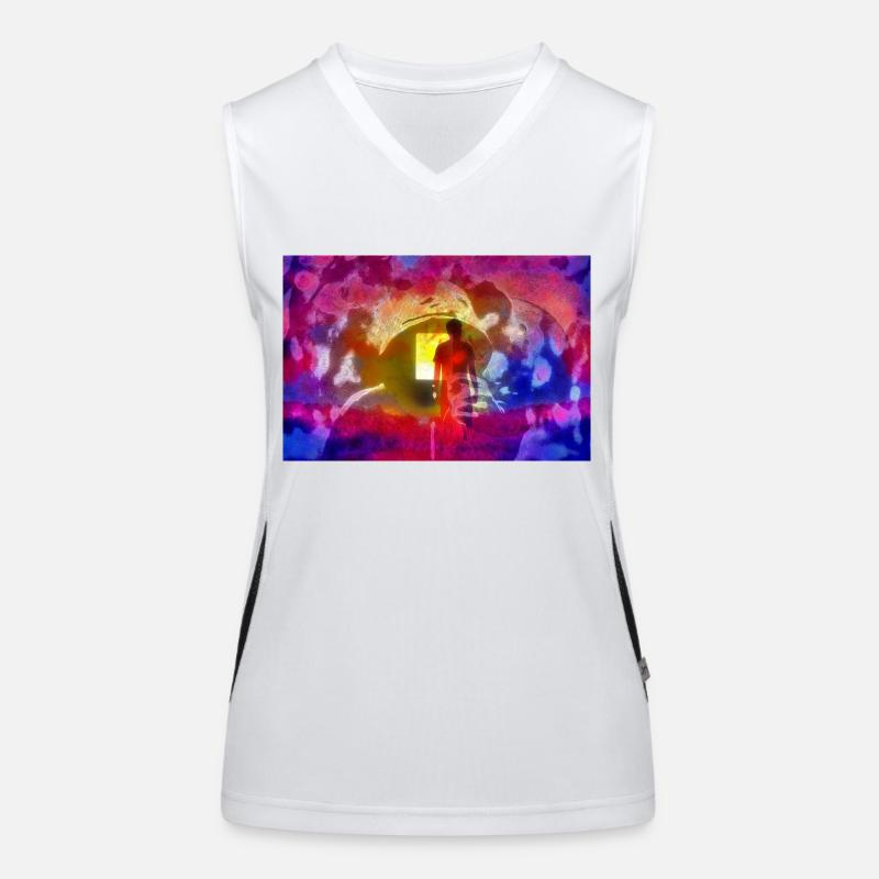astronaut infected Women's Functional Contrast Tank Top