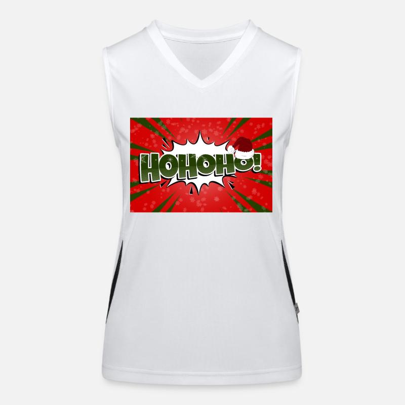Hohoho! Weihnachten Weihnachten Comic Stil Graffiti Funktionelles Kontrast-Tank Top für Frauen