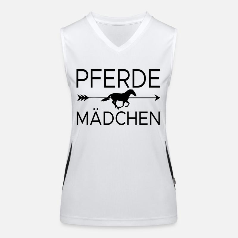Pferde Mädchen Funktionelles Kontrast-Tank Top für Frauen