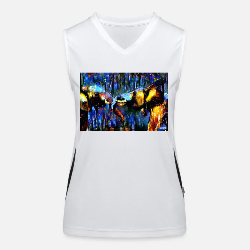 help for elephants 15 Funktionelles Kontrast-Tank Top für Frauen