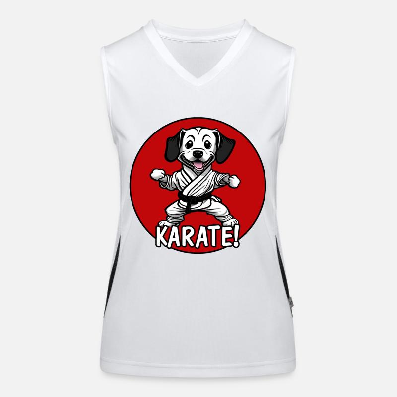 Karate Dog Women's Functional Contrast Tank Top