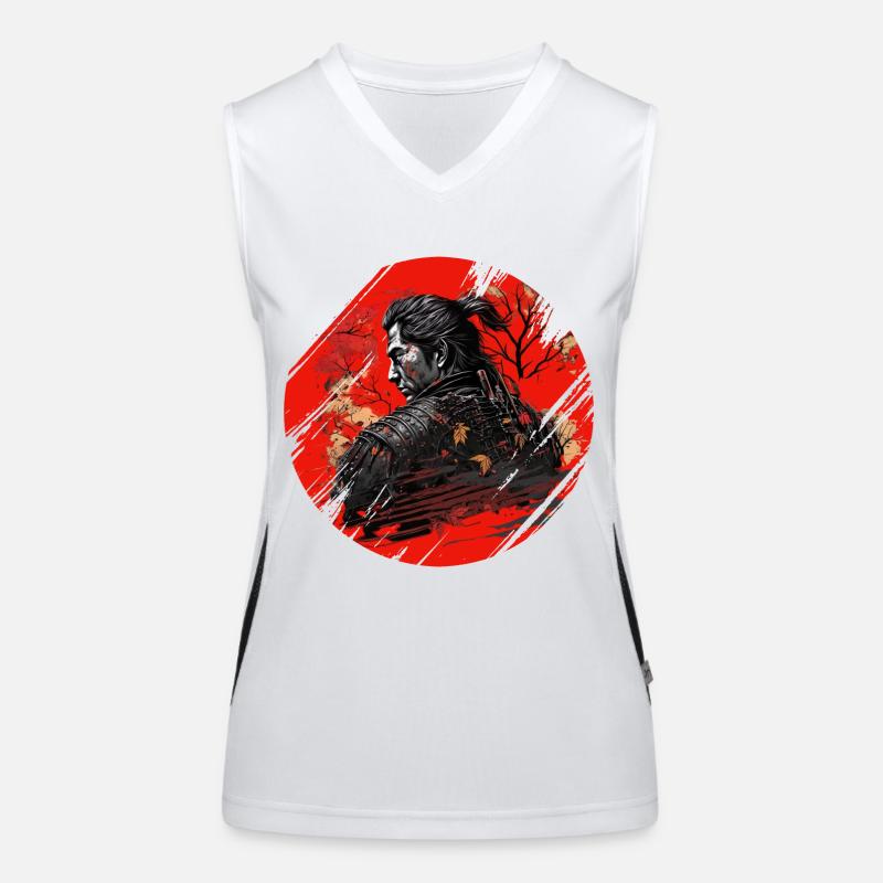 Samurai Japan Kultur Funktionelles Kontrast-Tank Top für Frauen