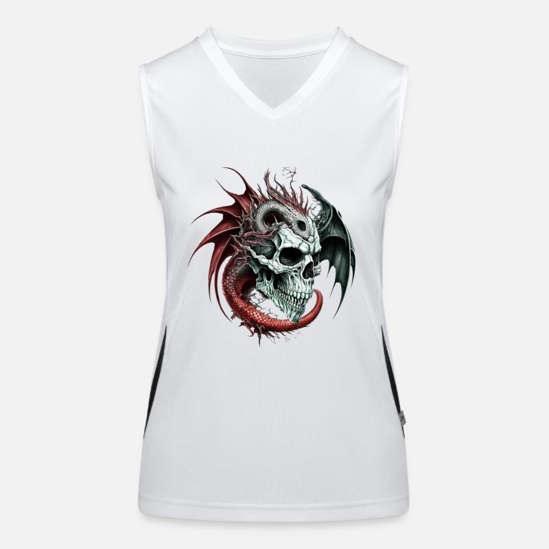 Dragon crânien Débardeur respirant contrasté Femme