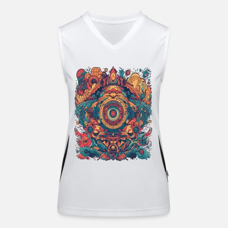 Magic Psychedelic Trip Conception abstraite Débardeur respirant contrasté Femme