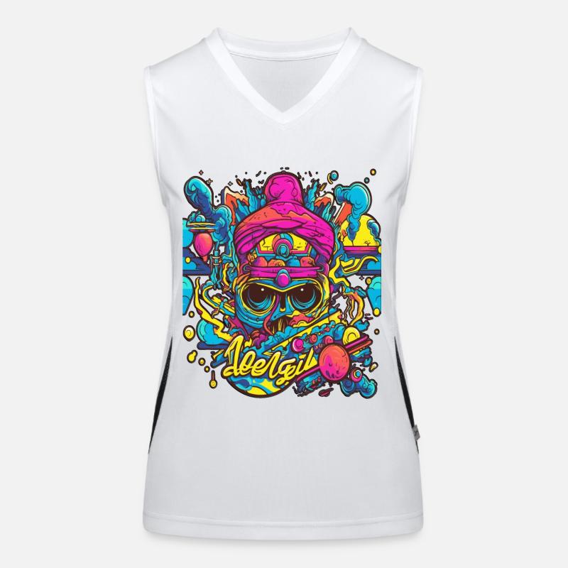 The design has a modern aesthetic and creates a Women's Functional Contrast Tank Top