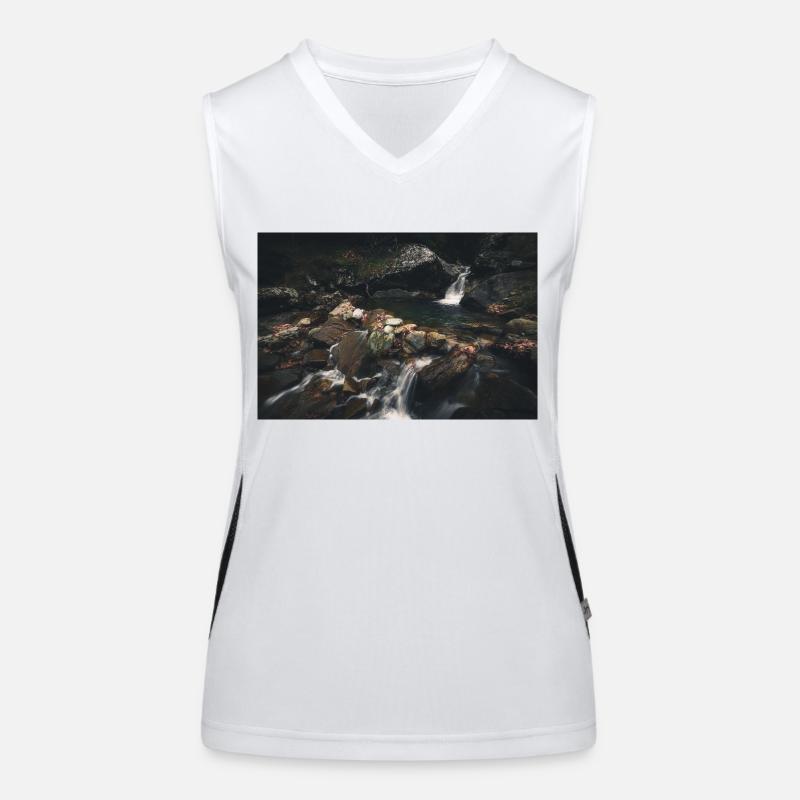Stimmungsvolle dunkle Langzeitbelichtung Funktionelles Kontrast-Tank Top für Frauen
