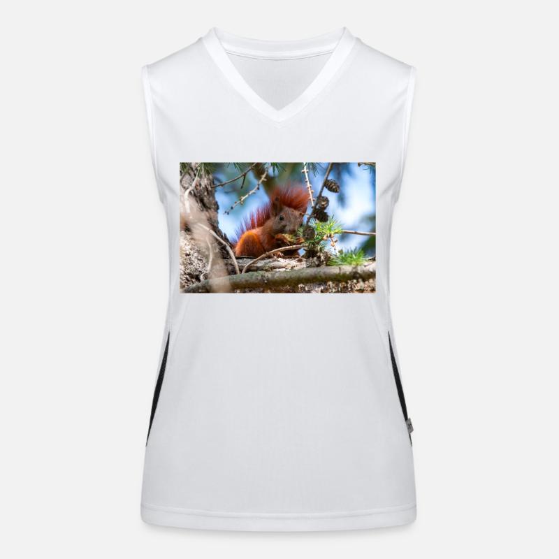 Eichhörnchen Sciurus Funktionelles Kontrast-Tank Top für Frauen