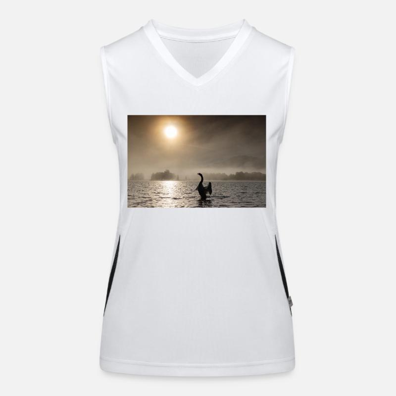 Swan backlit Women's Functional Contrast Tank Top