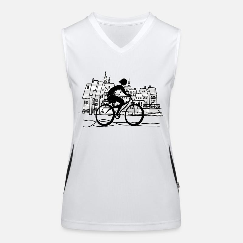 Radfahrer Funktionelles Kontrast-Tank Top für Frauen