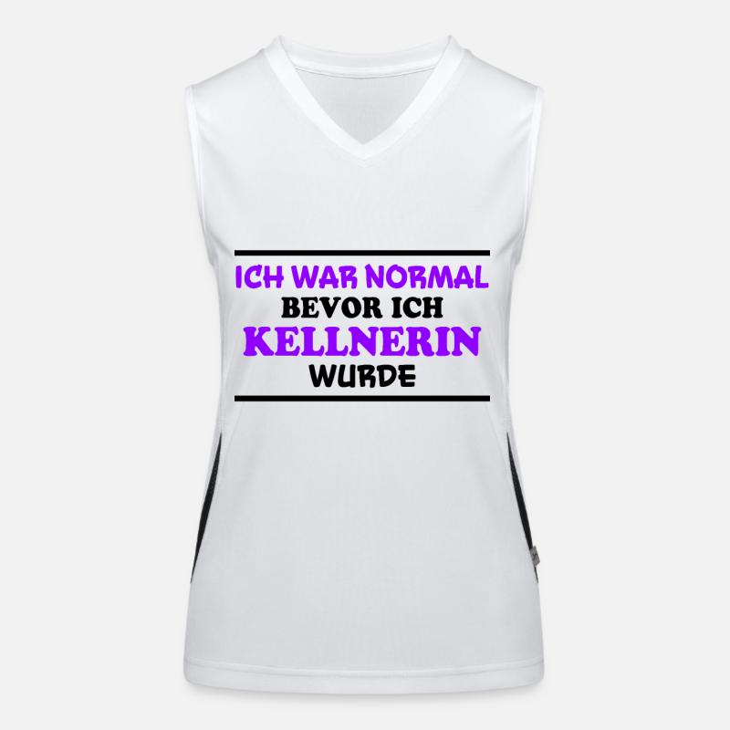 Kellnerin Spruch Kellner Beruf Kellnerin Geschenk Funktionelles Kontrast-Tank Top für Frauen
