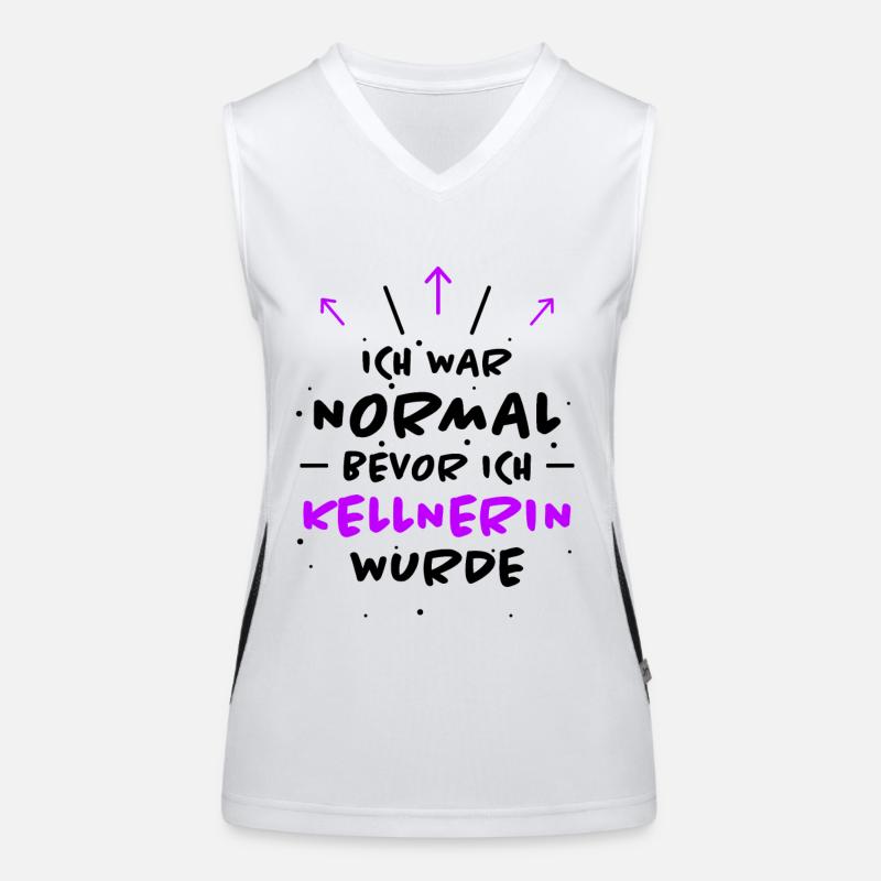 Kellnerin Spruch Kellner Beruf Kellnerin Geschenk Funktionelles Kontrast-Tank Top für Frauen
