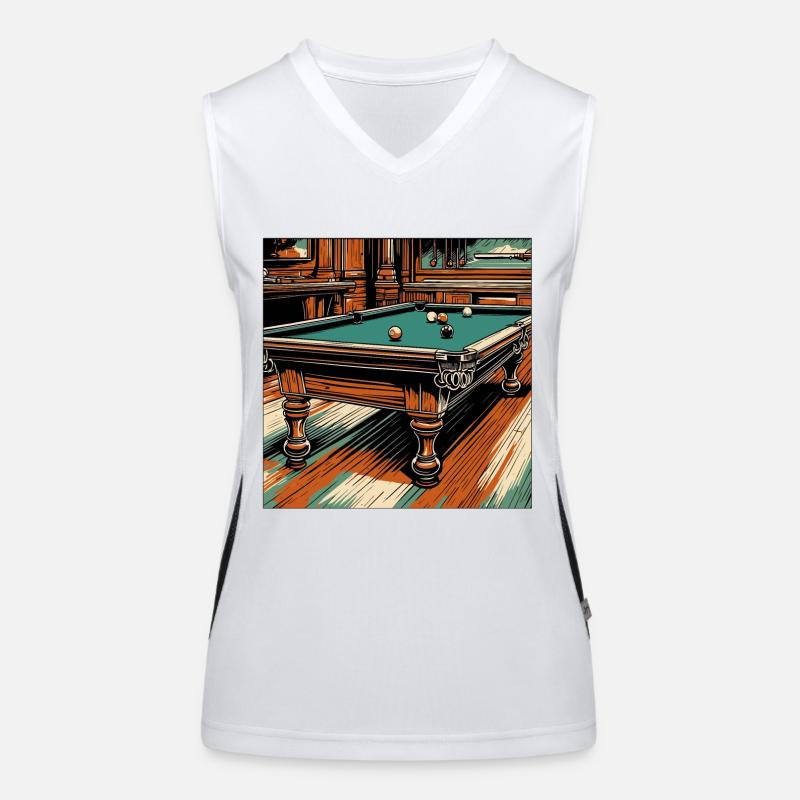Billard / Boule de billard / 8 boules / billard / Kö Débardeur respirant contrasté Femme