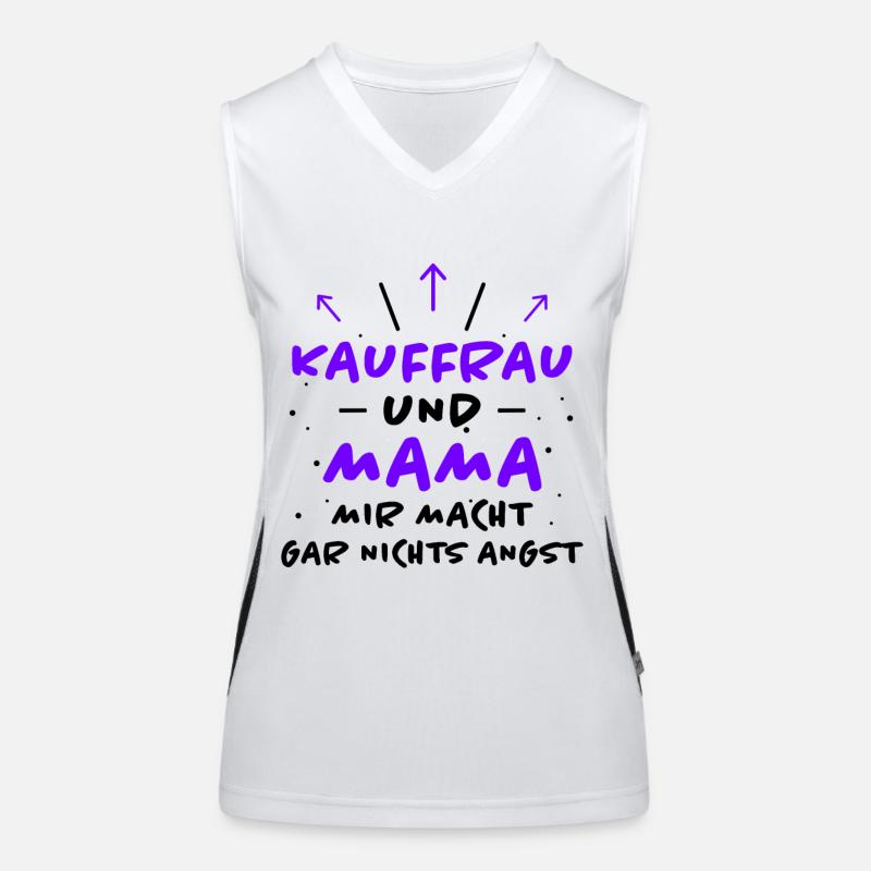 Kauffrau Spruch Verkäuferin Witz Kauffrau Geschenk Funktionelles Kontrast-Tank Top für Frauen