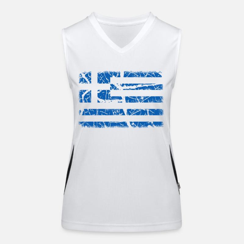 Drapeau de la Grèce Débardeur respirant contrasté Femme