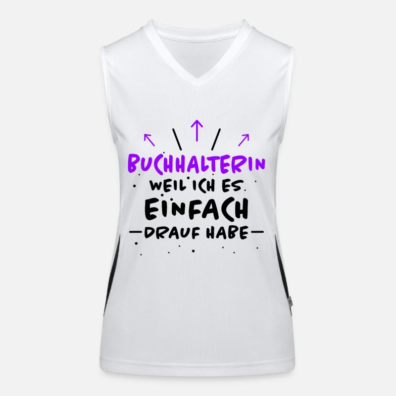 Buchhalterin Spruch Lustiges Buchhalterin Geschenk Funktionelles Kontrast-Tank Top für Frauen