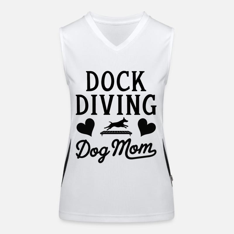 Dock Diving Saying Dog Diving Dock Diving Gift Women's Functional Contrast Tank Top